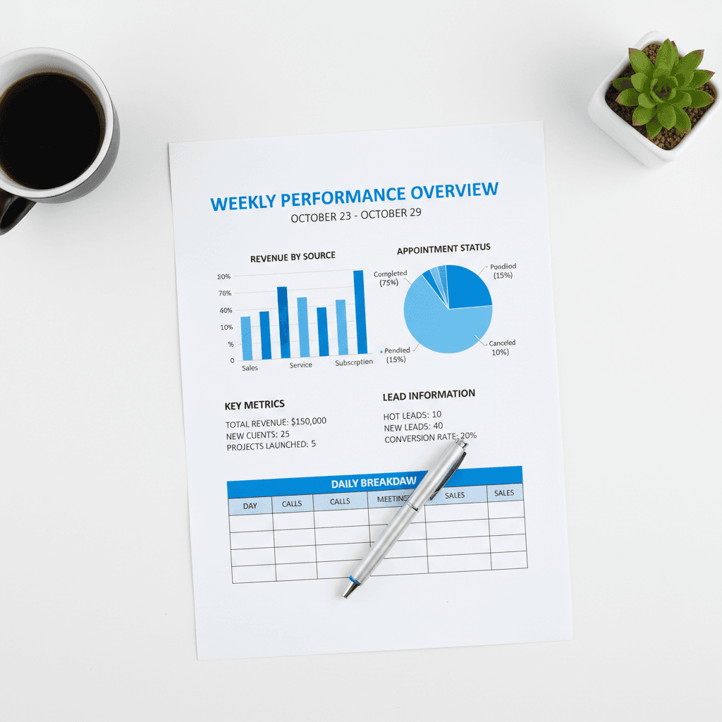 Daily lead and appointment reports